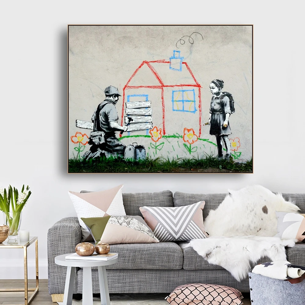 Banksy Street Graffiti Art Wall Art Decor Canvas Poster and Print Canvas Painting Decorative Picture for Living Room Home Decor
Banksy Street Graffiti Art Wall Art Decor Canvas Poster and Print Canvas Painting Decorative Picture for Living Room Home Decor