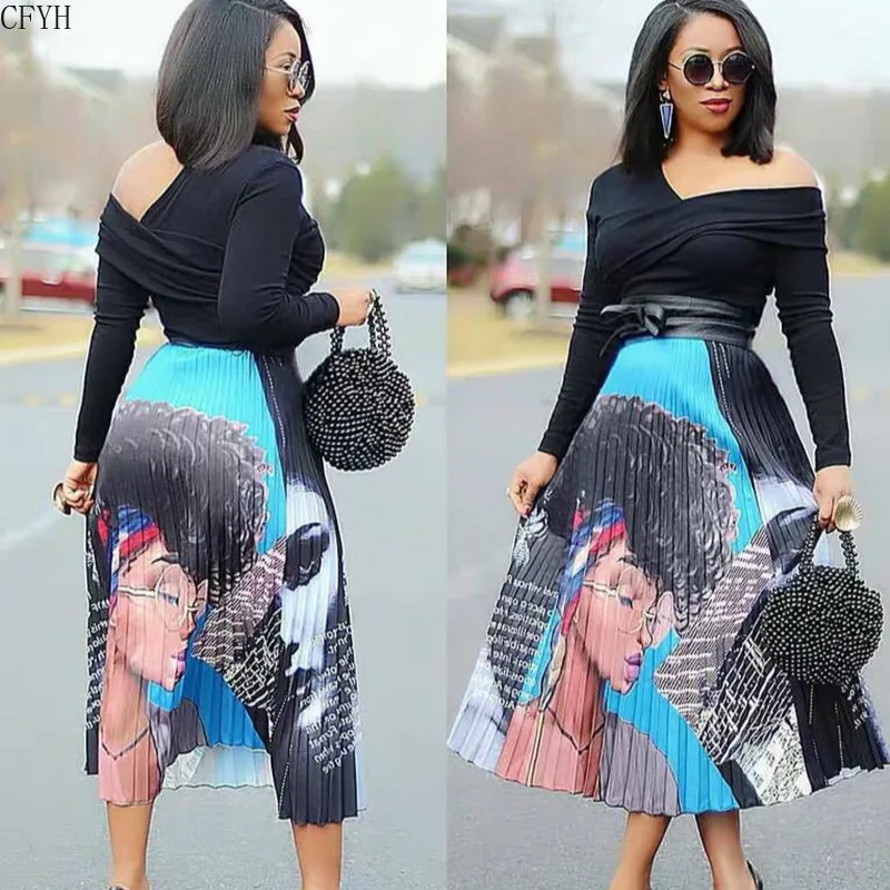 Plus Size 3XL Women Vintage Cartoon Print Sexy High Waist Mid-calf Length Pleated Skirts Active Wear Casual Skirt
Plus Size 3XL Women Vintage Cartoon Print Sexy High Waist Mid-calf Length Pleated Skirts Active Wear Casual Skirt