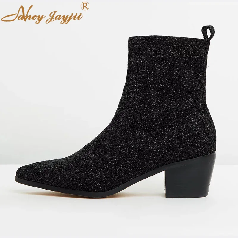 Women Adult Boots Ladies Shoes Ankle Slip-on Pointed Toe High Square heel Mature Concise Nancyjayjii Mature Elegant Fashion 2019
Women Adult Boots Ladies Shoes Ankle Slip-on Pointed Toe High Square heel Mature Concise Nancyjayjii Mature Elegant Fashion 2019