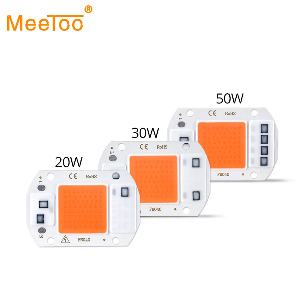 DIY COB LED Grow Light Chip Lamp 220V 110V Real Full Spectrum 380~780nm 20W 30W 50W As Sunlight Fitolampy Indoor Plants Flowers | Освещение