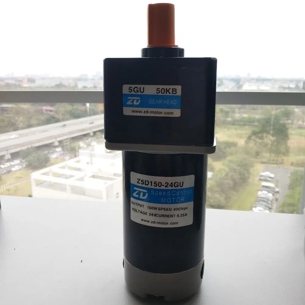 150W 90mm Ratio 12.5:1 gear motors z5DC150W - 90V, 1800RPM + 5GU 12.5Kb units DC geared motor
150W 90mm Ratio 12.5:1 gear motors z5DC150W - 90V, 1800RPM + 5GU 12.5Kb units DC geared motor