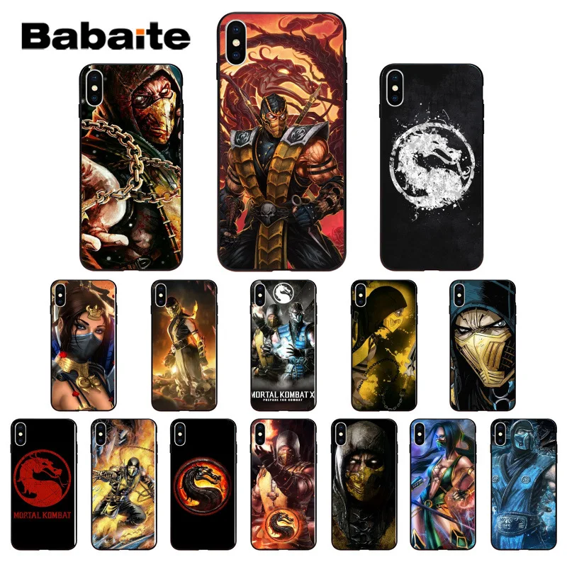 Высококачественный чехол для телефона Babaite Mortal Kombat iPhone 7 8 6 6S Plus 5 5S SE XR X XS
