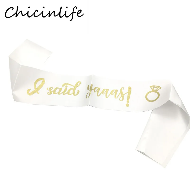 1Pcs I Said Yaaas! Satin Sash Bachelorette Party Decoration Bridal Shower Gift Wedding Bride Engagement Hen Night Party Supplies
1Pcs I Said Yaaas! Satin Sash Bachelorette Party Decoration Bridal Shower Gift Wedding Bride Engagement Hen Night Party Supplies