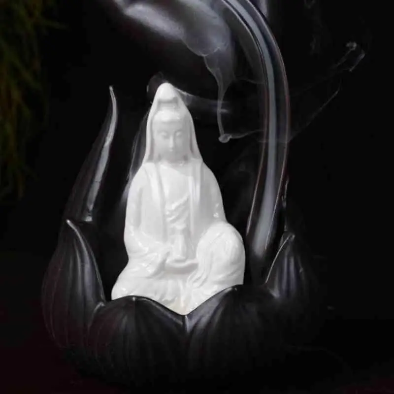 Buddha Hand Ceramic Backflow Incense Burner Smoke Waterfall Buddha Incense Holder Buddhist Decoration Aromatherapy Environment
Buddha Hand Ceramic Backflow Incense Burner Smoke Waterfall Buddha Incense Holder Buddhist Decoration Aromatherapy Environment