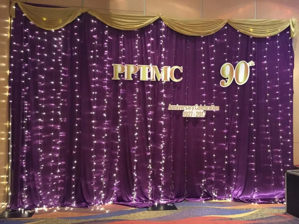 10ftx20ft Free ship Purple clor ice silk wedding stage backdrops decoration romantic wedding curtain with swags fairy light 3X6m
10ftx20ft Free ship Purple clor ice silk wedding stage backdrops decoration romantic wedding curtain with swags fairy light 3X6m