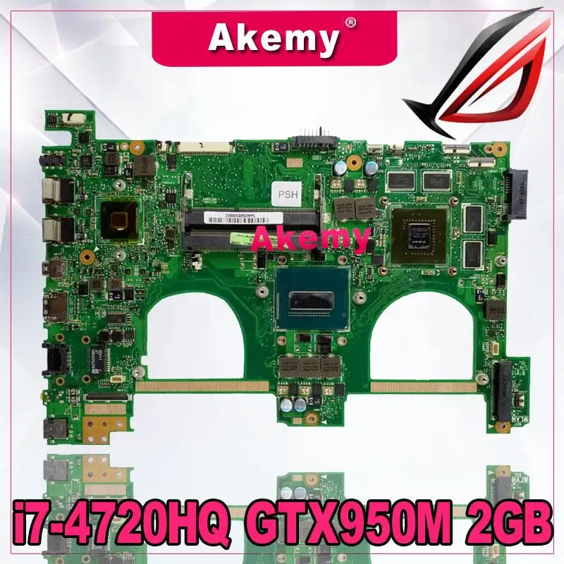 AKemy N550JX G550JX Laptop motherboard Mainboard For Asus N550JX G550JX N550JV G550J N550J i7-4720HQ CPU GTX950M 2GB
AKemy N550JX G550JX Laptop motherboard Mainboard For Asus N550JX G550JX N550JV G550J N550J i7-4720HQ CPU GTX950M 2GB