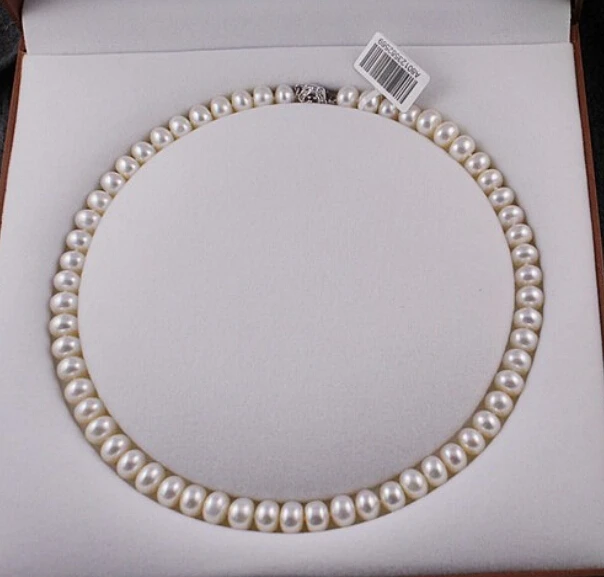 

AAA Natural Freshwater Pearl Necklace 42cm Genuine Pearl Choker Classic Knotted Pearl Necklace Mother/Wife/Gift PNS132