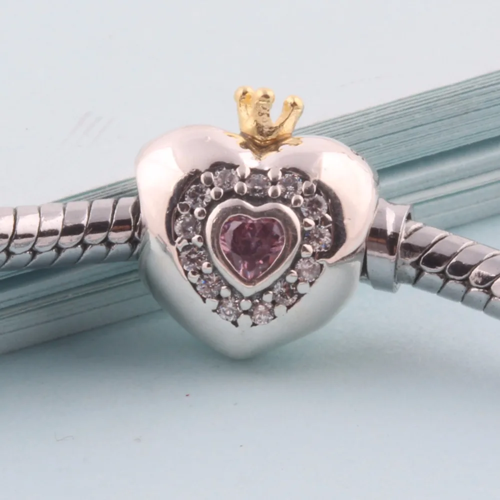 ZMZY Fit pandora chain Bracelet 925 Sterling Silver Charms Pink Princess Heart Beads with CZ Crystal Crown Beads Diy for Girl
ZMZY Fit pandora chain Bracelet 925 Sterling Silver Charms Pink Princess Heart Beads with CZ Crystal Crown Beads Diy for Girl