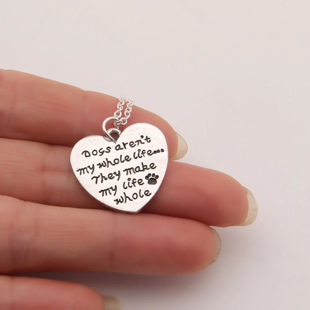 Dogs Aren't My Whole Life Pet Paw Print Pendant Dog Necklace Memorial Tag Necklaces Pendants Women Choker
Dogs Aren't My Whole Life Pet Paw Print Pendant Dog Necklace Memorial Tag Necklaces Pendants Women Choker