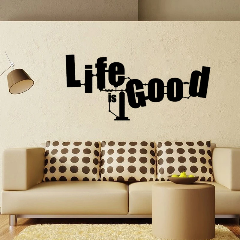 Vinyl Art Motto Life is good DIY Wall Sticker Home Decoration Living room Bedroom Fashion Decals Murals JG3911
Vinyl Art Motto Life is good DIY Wall Sticker Home Decoration Living room Bedroom Fashion Decals Murals JG3911