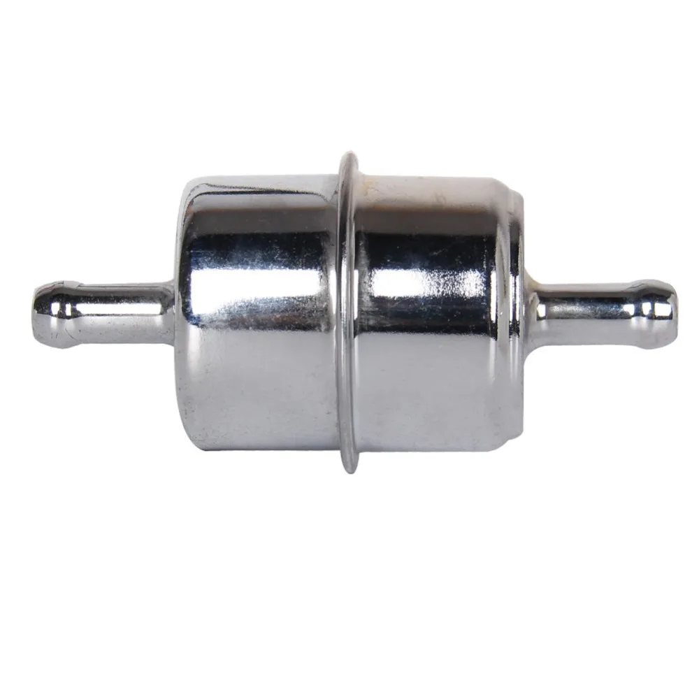 9746 Chrome Fuel Filter Canister 3/8" InLine Hose Chrome Canister Carbureted High Flow for Chevy Ford
9746 Chrome Fuel Filter Canister 3/8" InLine Hose Chrome Canister Carbureted High Flow for Chevy Ford