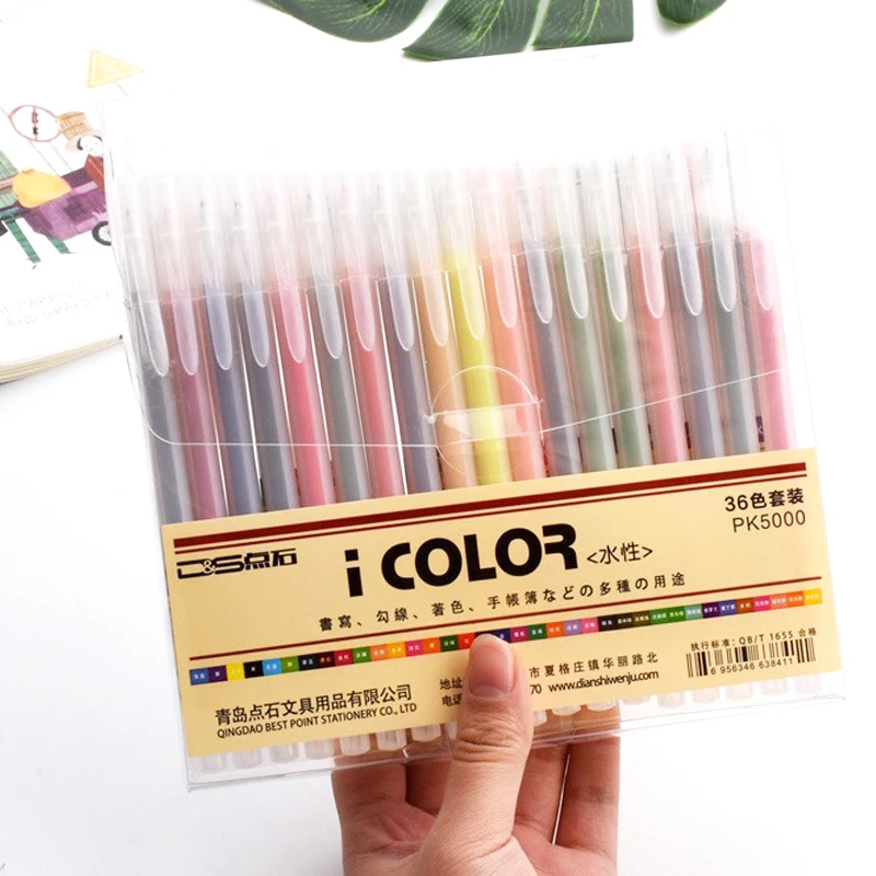 12/24/36 Colors Colorful Gel Pen 0.38mm Ink Pen Transparent Office Supplies Art Marker Drawing Colors Watercolor
12/24/36 Colors Colorful Gel Pen 0.38mm Ink Pen Transparent Office Supplies Art Marker Drawing Colors Watercolor