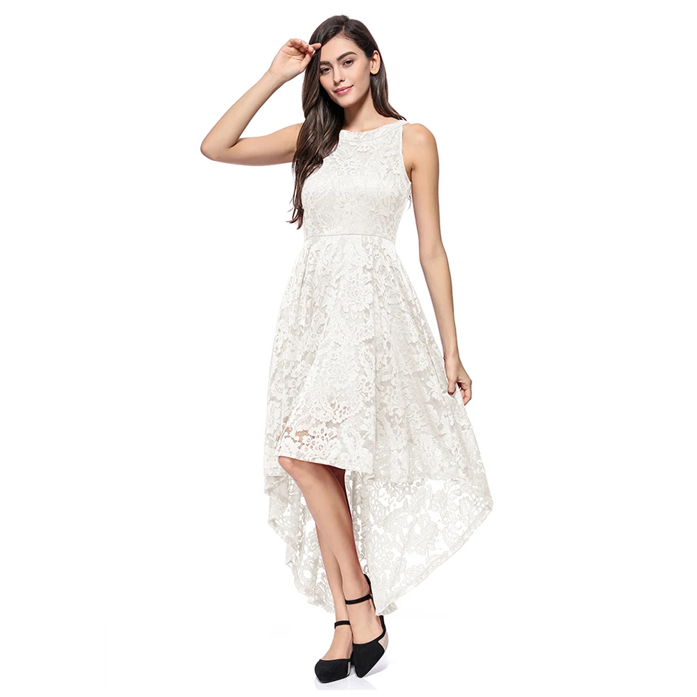 Lace Cocktail Dress O-Neck Elegant Women High Low Mesh Dress Sexy Sleeveless Party Maxi Dresses Female Pleated Beach Red Dress
Lace Cocktail Dress O-Neck Elegant Women High Low Mesh Dress Sexy Sleeveless Party Maxi Dresses Female Pleated Beach Red Dress