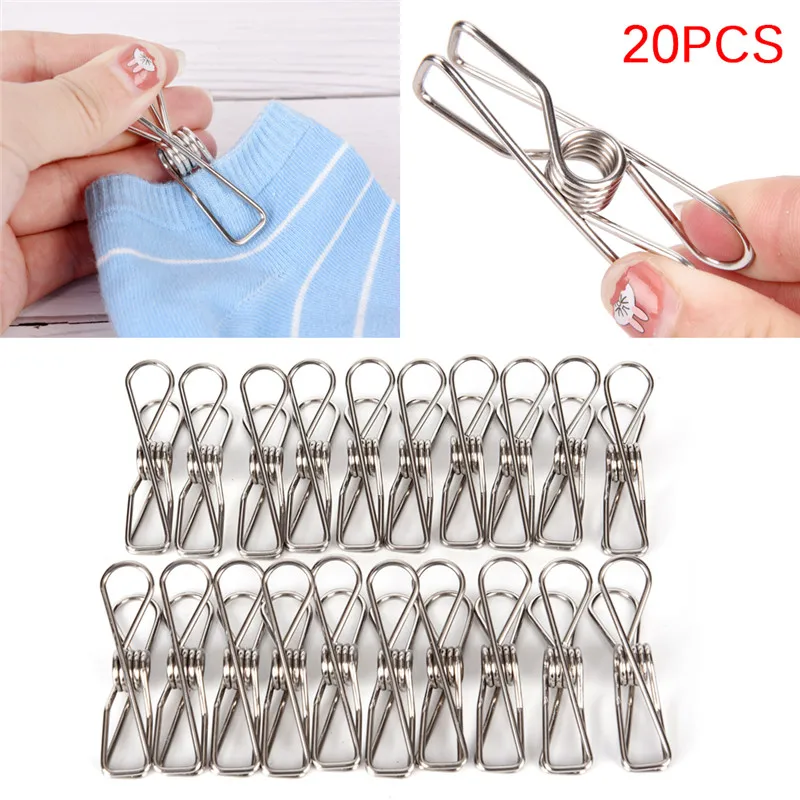 20Pcs/lot Stainless Steel Clothes Pegs Hanging Clothes Pins Beach Towel Clips Household Bed Sheet Clothespins
20Pcs/lot Stainless Steel Clothes Pegs Hanging Clothes Pins Beach Towel Clips Household Bed Sheet Clothespins