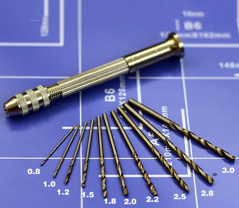 Drilling Tool Stainless Steel Precision Hand Drilling 10 Bits Clamping diameter 0.5-2.5mm Military Model Modification
Drilling Tool Stainless Steel Precision Hand Drilling 10 Bits Clamping diameter 0.5-2.5mm Military Model Modification