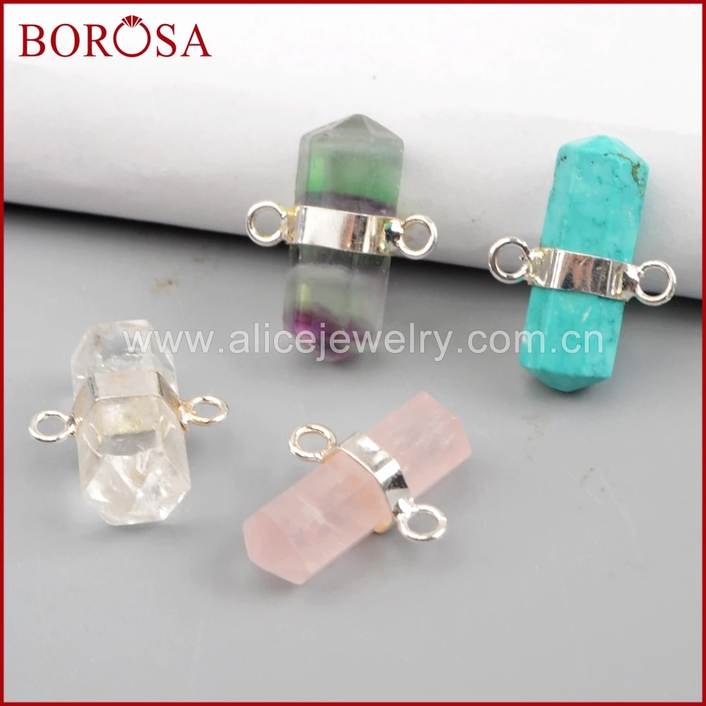 10PCS Hexagon Multi-kind Stones Silver Plated Connector Beads Natural Crystal Blue Howlite Quartz Double Charms Jewelry WX995
10PCS Hexagon Multi-kind Stones Silver Plated Connector Beads Natural Crystal Blue Howlite Quartz Double Charms Jewelry WX995