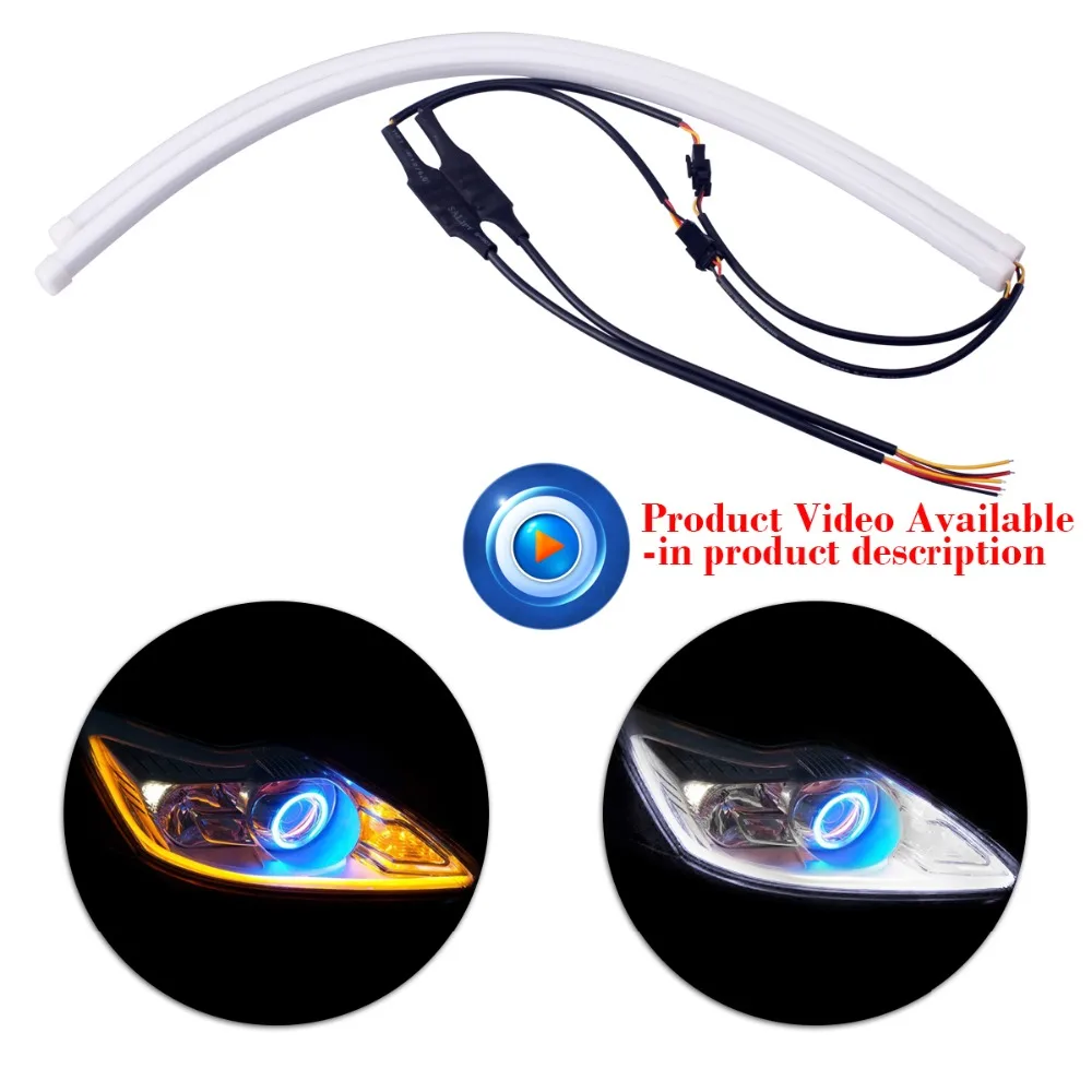 2pcs 45cm DRL Flexible Car LED Tube Daytime Running Light Strip Auto Turn Signal Parking Lamp for Passat b6 P21w Universal
2pcs 45cm DRL Flexible Car LED Tube Daytime Running Light Strip Auto Turn Signal Parking Lamp for Passat b6 P21w Universal