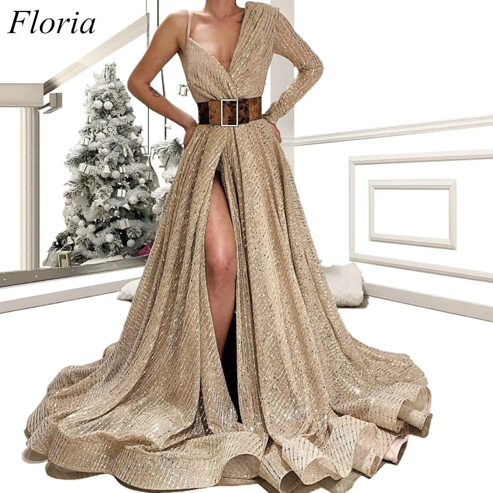 Muslim Long Formal Evening Dresses 2019 Dubai One-Shoulder High Split Sexy Evening Celebrity Gowns With Sash Robe De Soiree
Muslim Long Formal Evening Dresses 2019 Dubai One-Shoulder High Split Sexy Evening Celebrity Gowns With Sash Robe De Soiree