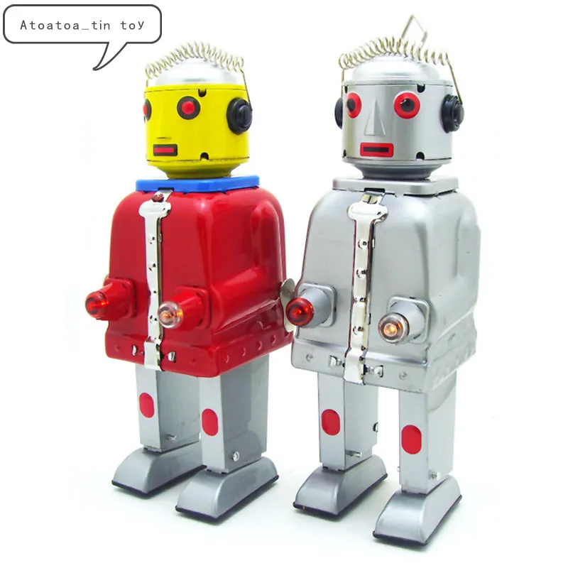 

Классические жестяные заводные игрушки механический робот мистер робот заводная жестяная игрушка для детей взрослых образовательные колл...