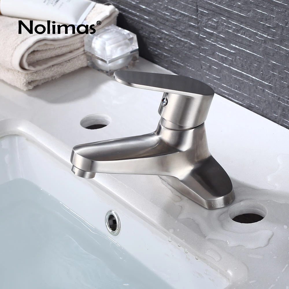 Stainless Steel Basin Faucet Nickel Brushed Single Handle Soild Basin Mixer Hot Cold Bathroom Toilet Water Tap Deck Mounted
Stainless Steel Basin Faucet Nickel Brushed Single Handle Soild Basin Mixer Hot Cold Bathroom Toilet Water Tap Deck Mounted