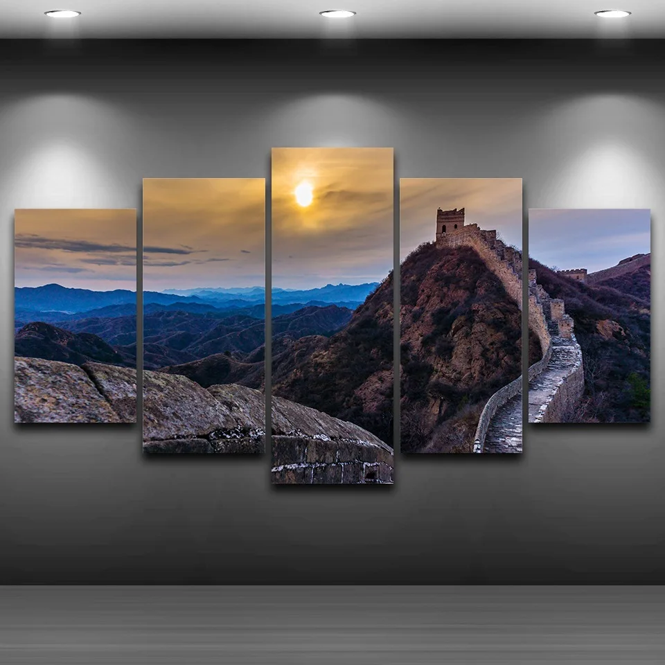 Canvas Painting 5 Panel Great Wall Sunset Landscape Picture Home Decor For Modern Living Room Wall Art Canvas Print Artwork
Canvas Painting 5 Panel Great Wall Sunset Landscape Picture Home Decor For Modern Living Room Wall Art Canvas Print Artwork