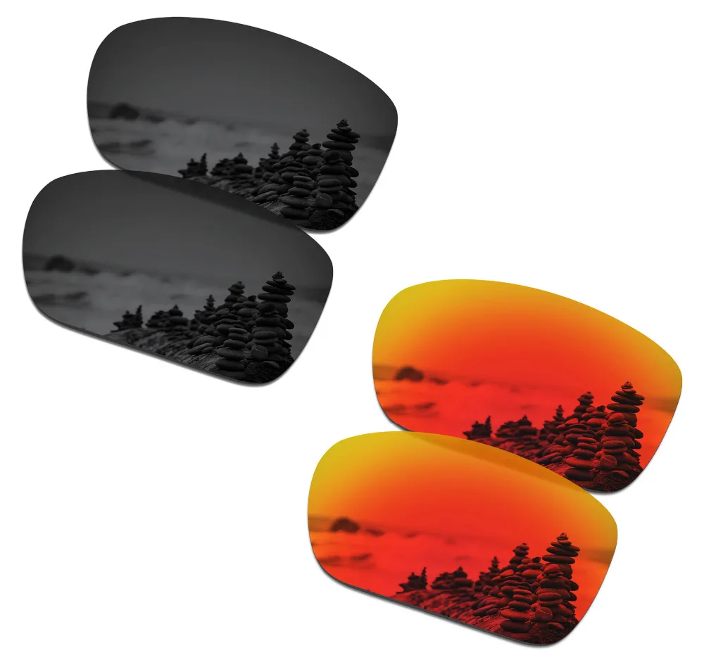 SmartVLT 2 Pairs Polarized Sunglasses Replacement Lenses for Oakley Turbine Stealth Black and Fire Red
SmartVLT 2 Pairs Polarized Sunglasses Replacement Lenses for Oakley Turbine Stealth Black and Fire Red