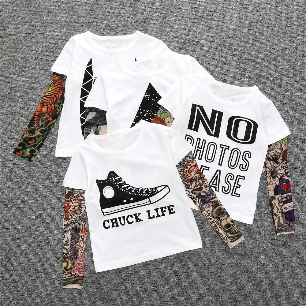 Boy Clothing Boys and Girls Tattoo Sleeve T Shirt Children Big Clothing Kids Tops Baby Brand Nice Sleeve Tops Child T-shirts
Boy Clothing Boys and Girls Tattoo Sleeve T Shirt Children Big Clothing Kids Tops Baby Brand Nice Sleeve Tops Child T-shirts