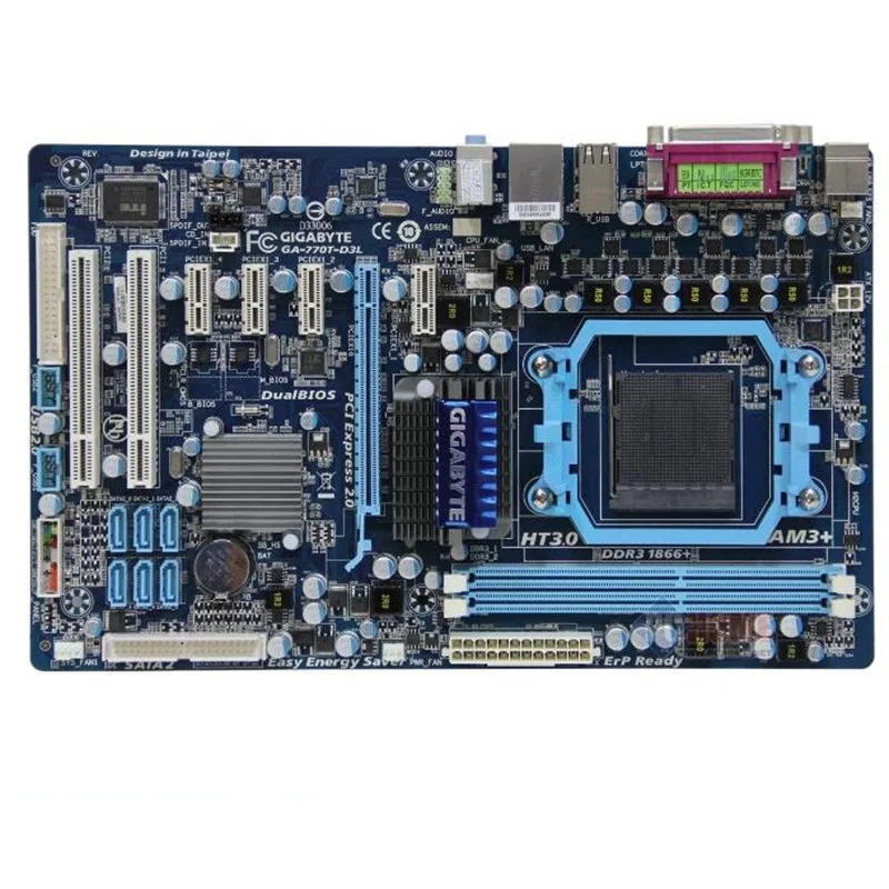 Для Gigabyte GA 770T D3L оригинальная б/у настольная материнская плата 770 Socket AM3 + DDR3 SATA2 USB2.0