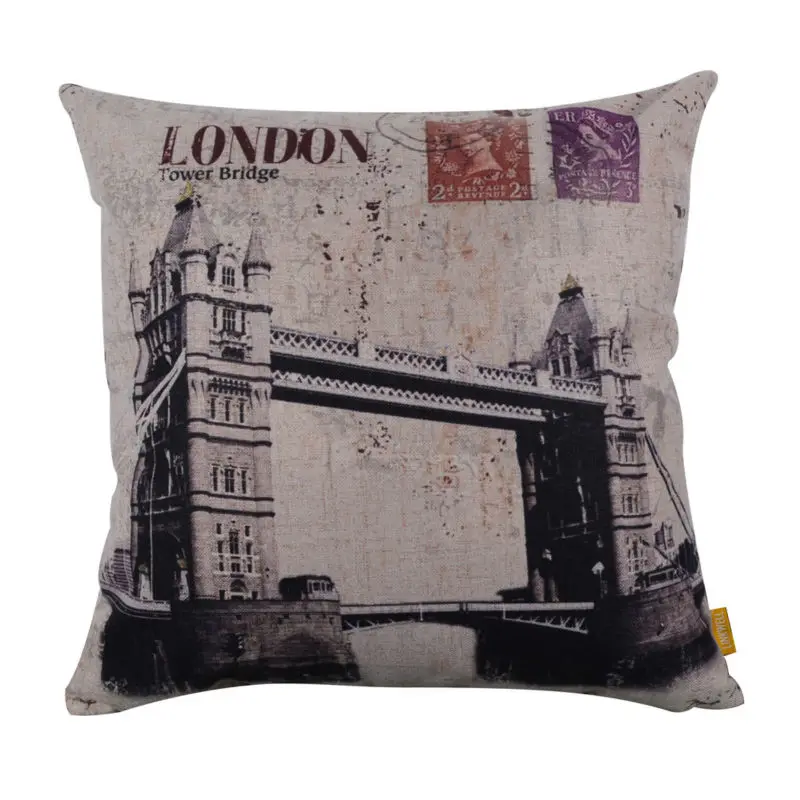 LINKWELL 45x45cm Retro Rusted United Kingdom Tower Bridge London Linen Cushion Cover Throw Pillow case home Red Purple Stamp
LINKWELL 45x45cm Retro Rusted United Kingdom Tower Bridge London Linen Cushion Cover Throw Pillow case home Red Purple Stamp