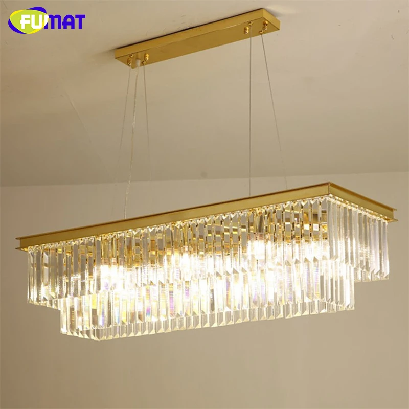 FUMAT Modern Pendant Lamp Rectangle Pendant Light Lustre Crystal led light lamp for Living Room Restaurant homedecor
FUMAT Modern Pendant Lamp Rectangle Pendant Light Lustre Crystal led light lamp for Living Room Restaurant homedecor