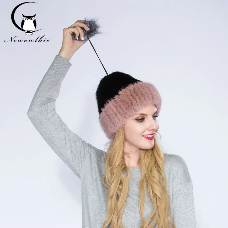 NEWOWLBIE Winter Hot Selling Mink Kintting Natural Fur Hat Young Lady Size Can Adjust Fox Fur Ball Warm Protect Fashion Hats
NEWOWLBIE Winter Hot Selling Mink Kintting Natural Fur Hat Young Lady Size Can Adjust Fox Fur Ball Warm Protect Fashion Hats
