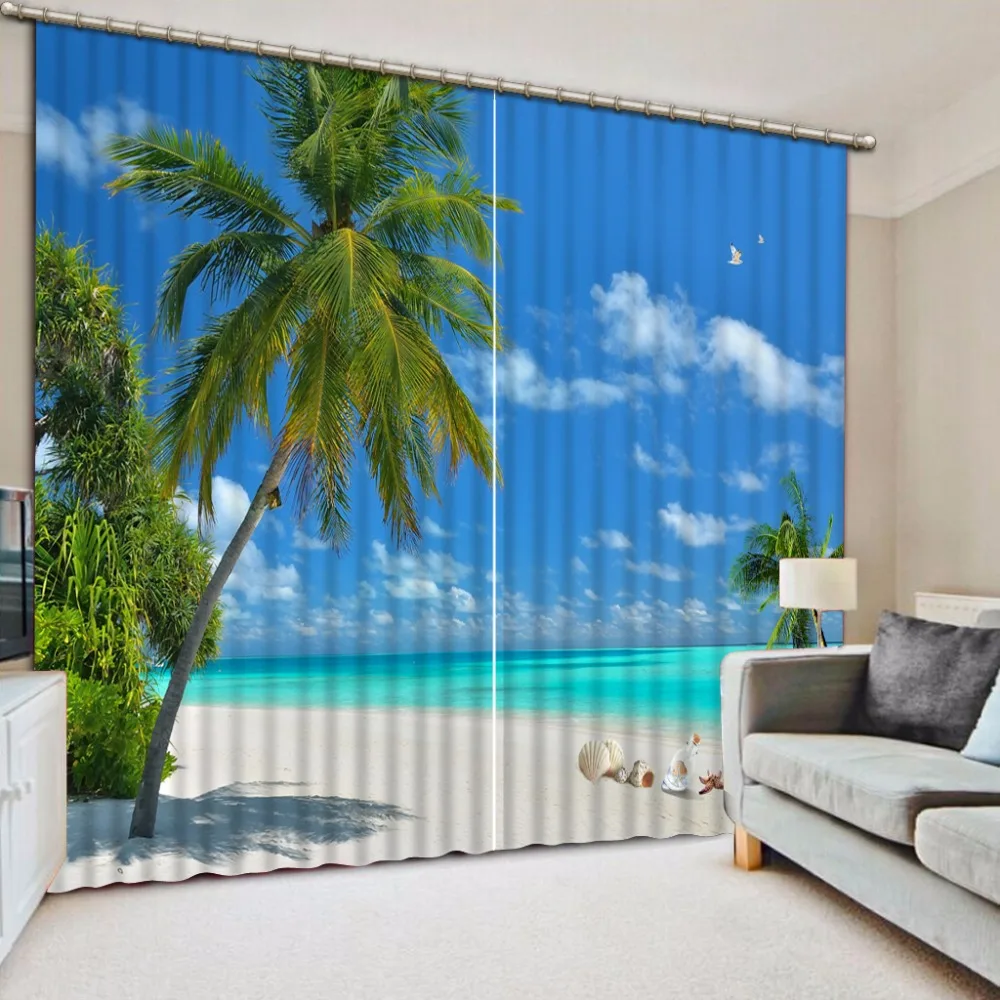 3D Curtain Custom 3D Beautiful Blue Sky White Clouds Seascape Beach Green Leaves Curtains For Bedroom 3D Bathroom Shower Curtain
3D Curtain Custom 3D Beautiful Blue Sky White Clouds Seascape Beach Green Leaves Curtains For Bedroom 3D Bathroom Shower Curtain