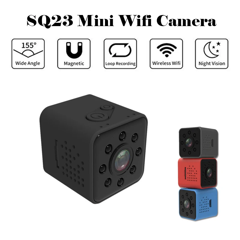 Портативная мини камера SQ23 с функцией ночного видения и Wi Fi HD 1080P|Компактные