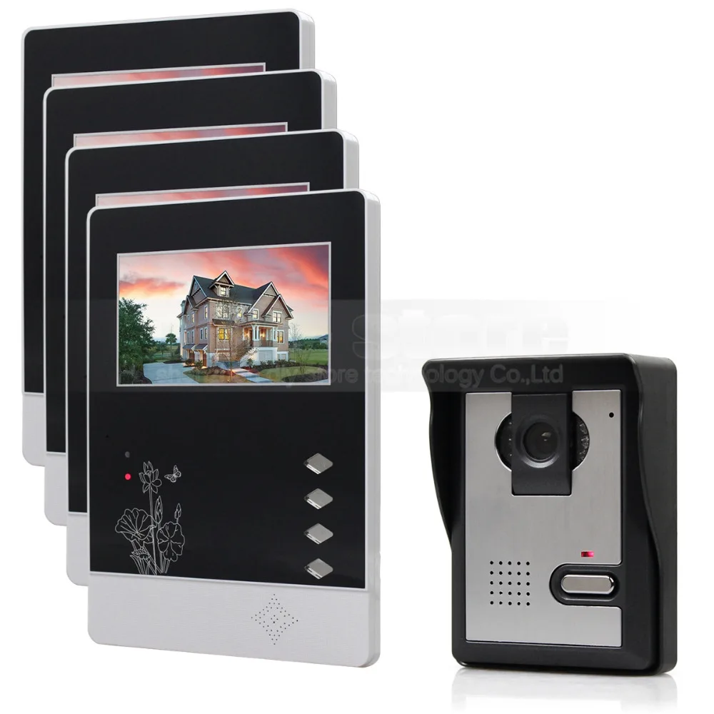 DIYSECUR 4.3 inch Indoor Monitor + 600 TVLine HD Camera IR Night Vision Video Door Phone Video Intercom 1V4
DIYSECUR 4.3 inch Indoor Monitor + 600 TVLine HD Camera IR Night Vision Video Door Phone Video Intercom 1V4