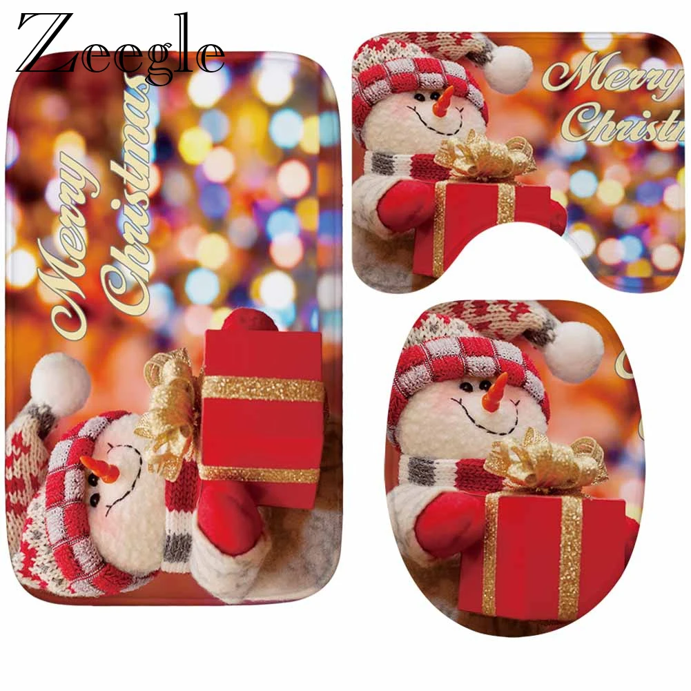 Zeegle Bath Mat Flannel Bathroom Carpet Set Non Slip Shower Mat Toilet Carpet Funny Merry Christmas Decoration Bathroom Rugs Set
Zeegle Bath Mat Flannel Bathroom Carpet Set Non Slip Shower Mat Toilet Carpet Funny Merry Christmas Decoration Bathroom Rugs Set