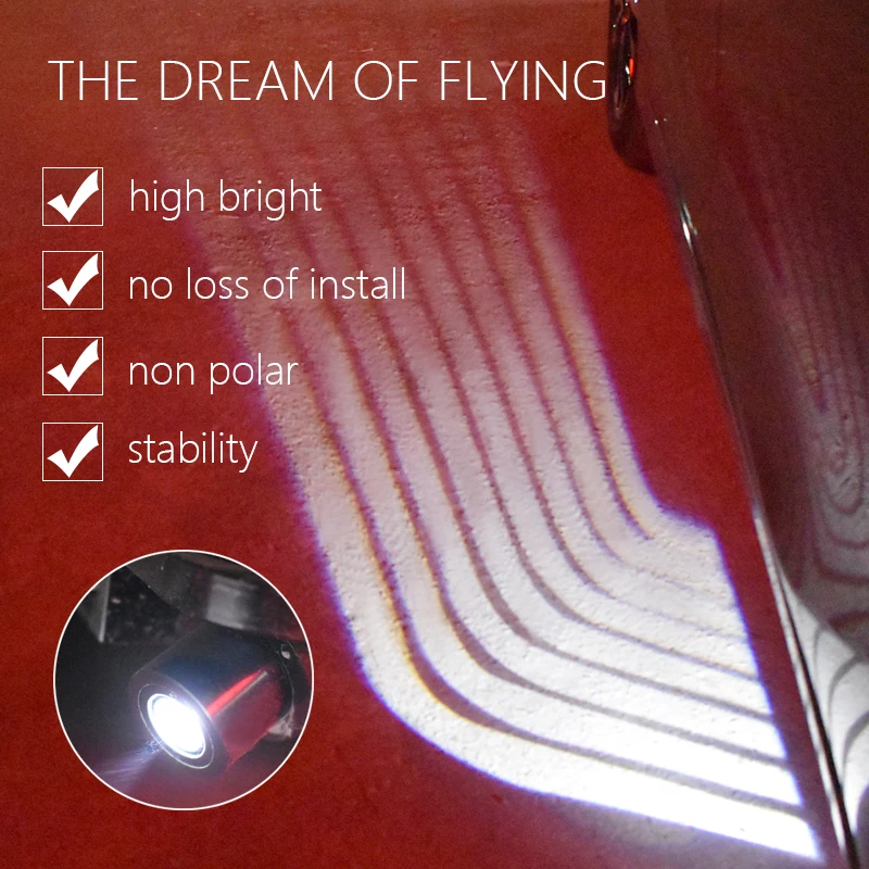 SUNKIA LED Pathway Lighting Welcome Lamp Angel Wings Light Projector Ghost Shadow Puddle For All Cars and Motorcycles
SUNKIA LED Pathway Lighting Welcome Lamp Angel Wings Light Projector Ghost Shadow Puddle For All Cars and Motorcycles