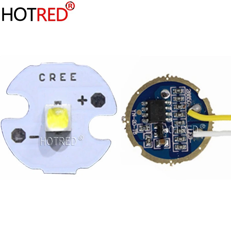 

CREE 10W XPL XP-L V5 V6 Led Emitter Light WHITE Neutral White Warm White Diode Chip 16MM Aluminum PCB+Input 16mm 3.7V LED driver