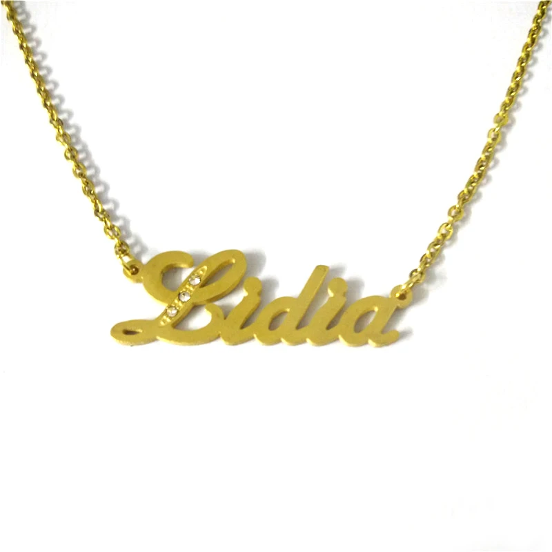 FairLadyHood Custom Personalize Name Necklace "Lidia" Gold Color Pendants Necklace Women Men Customize Name Necklace Jewelry
FairLadyHood Custom Personalize Name Necklace "Lidia" Gold Color Pendants Necklace Women Men Customize Name Necklace Jewelry