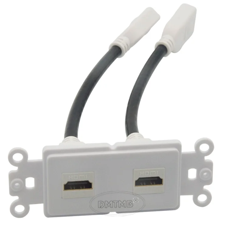 Inner wall plate dual HDMI short cable style with keystone style and support DIY
Inner wall plate dual HDMI short cable style with keystone style and support DIY