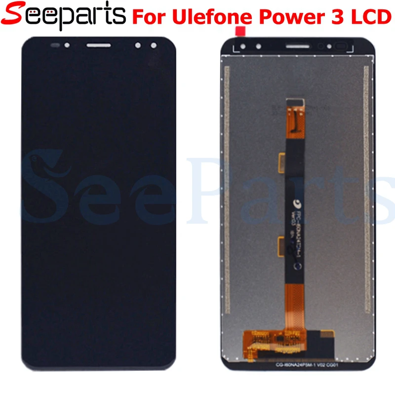 6.0"For Ulefone Power 3 LCD Display Replacement + Touch Screen Digitizer For Ulefone Power 3S LCD Screen With Tools
6.0"For Ulefone Power 3 LCD Display Replacement + Touch Screen Digitizer For Ulefone Power 3S LCD Screen With Tools