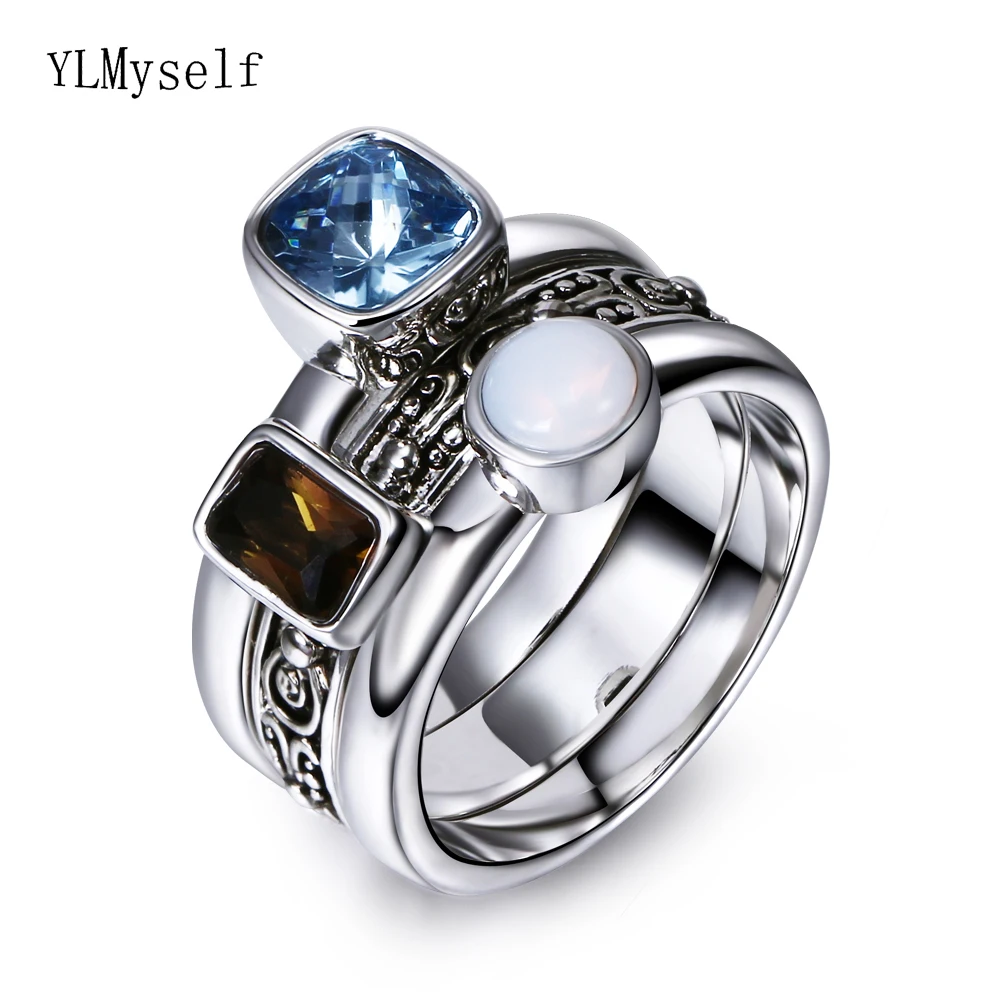 Fashion Ring 3pcs sets Opal stone Blue Brown Cubic Zirconia Crystal Statement Finger Ring for Women Jewelry
Fashion Ring 3pcs sets Opal stone Blue Brown Cubic Zirconia Crystal Statement Finger Ring for Women Jewelry