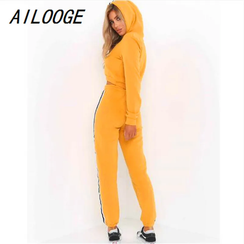 AILOOGE New 2018 2Pcs Women Ladies Tracksuit Crop Hoodies Sweatshirt Pants Sets Leisure Wear Casual Suit
AILOOGE New 2018 2Pcs Women Ladies Tracksuit Crop Hoodies Sweatshirt Pants Sets Leisure Wear Casual Suit