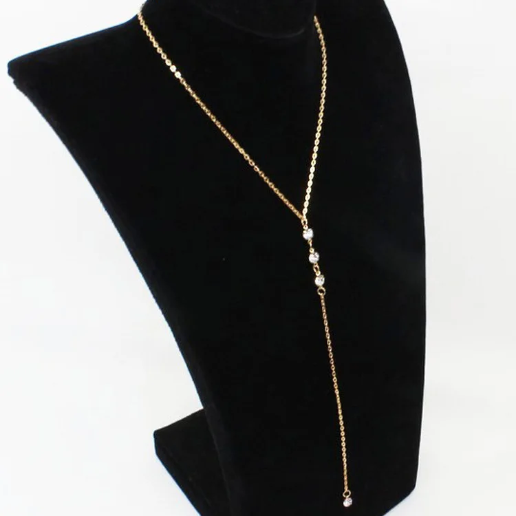 Back Behind Back Chain Necklace Body Chain Back Necklace Simple Rhinestone Back Chain Cross Border Jewelry Women's Accessories
Back Behind Back Chain Necklace Body Chain Back Necklace Simple Rhinestone Back Chain Cross Border Jewelry Women's Accessories