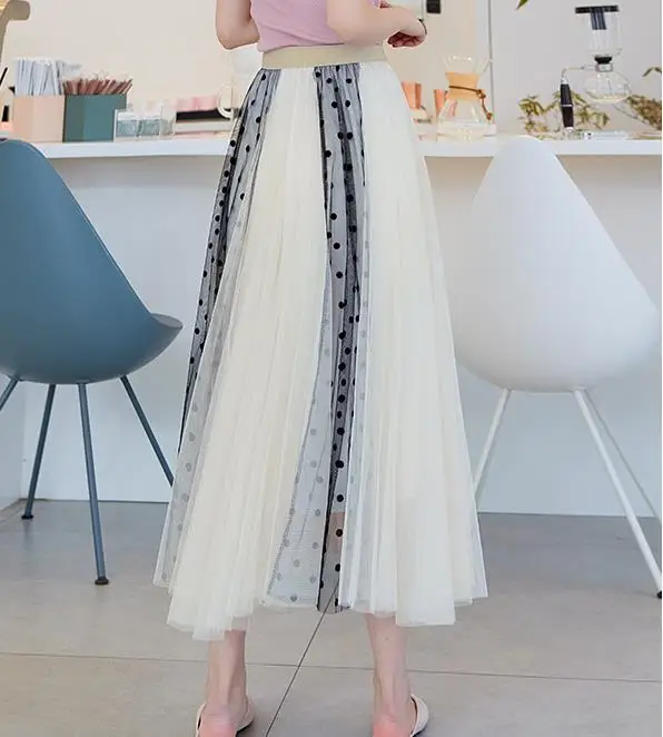 2019 New women skirt spring and summer mesh in the long skirt was thin A word skirt
2019 New women skirt spring and summer mesh in the long skirt was thin A word skirt