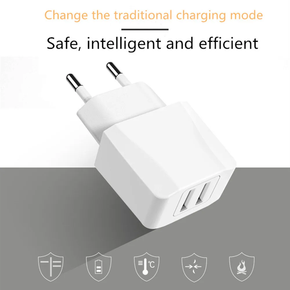 Мобильный телефон зарядное устройство с двойным портом USB быстрое вилкой