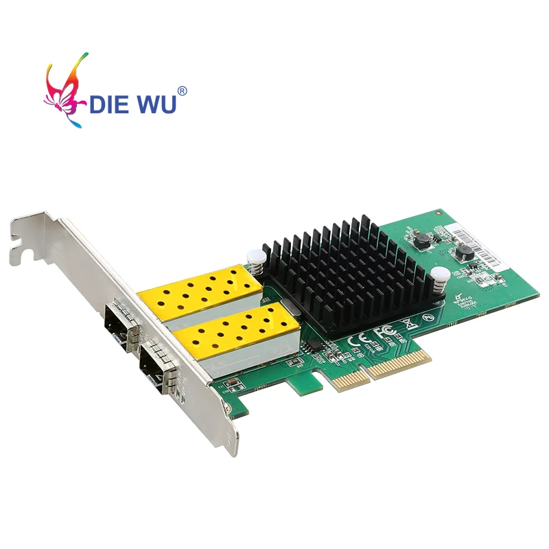 Сетевая карта DIEWU с 2 портами SFP 1G оптоволоконный сетевой адаптер PCIe 4X Серверная