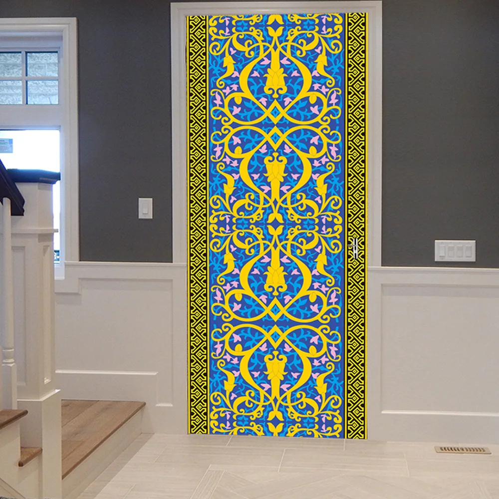 3D Muslim Door Sticker Culture Flower Vine Wallpaper Wall Stickers Bedroom Parlor Living room Door Home Decoration
3D Muslim Door Sticker Culture Flower Vine Wallpaper Wall Stickers Bedroom Parlor Living room Door Home Decoration