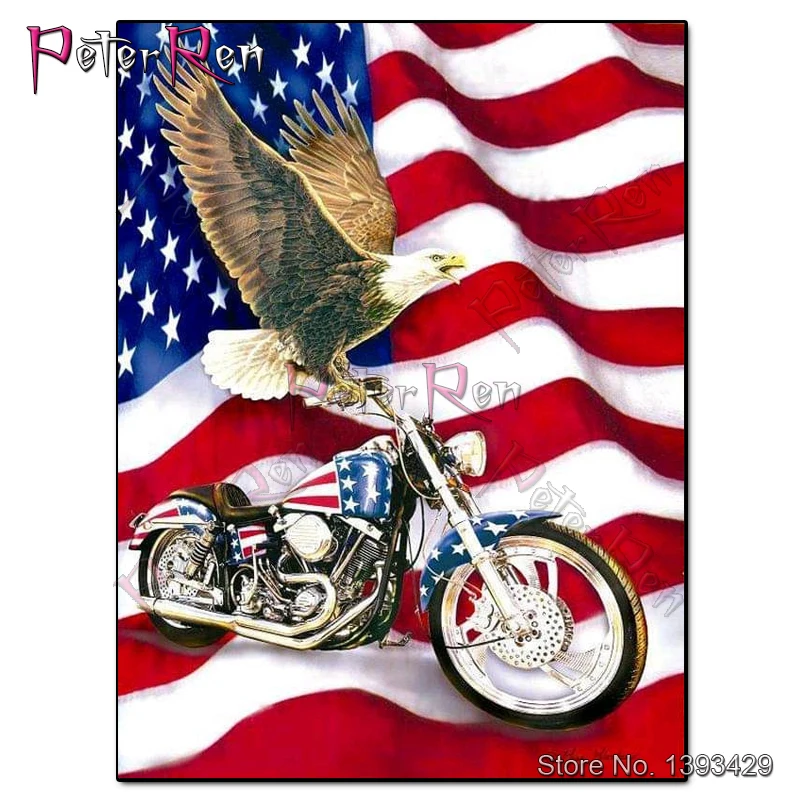 Diamond Painting Full DIY Diamond Embroidered Flag eagle motorcycle 5D Resin crystal Cross stitch Rhinestone Mosaic Wall decorat
Diamond Painting Full DIY Diamond Embroidered Flag eagle motorcycle 5D Resin crystal Cross stitch Rhinestone Mosaic Wall decorat