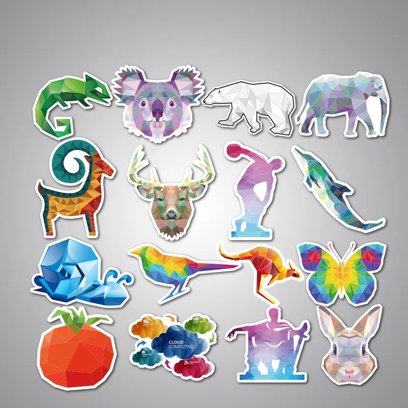 35 шт животных eometrical рисунки из мультфильма ПВХ безопасные игрушки Прохладный