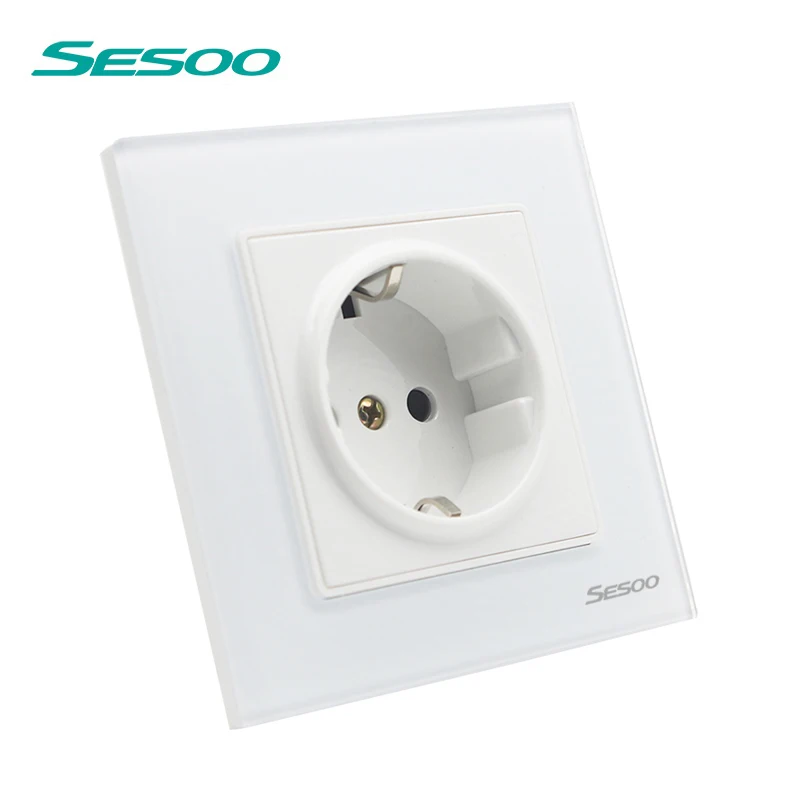 Розетка настенная с заземлением 16 А 110 250 В 86 х86 мм|eu socket plug|socket plugsocket power |